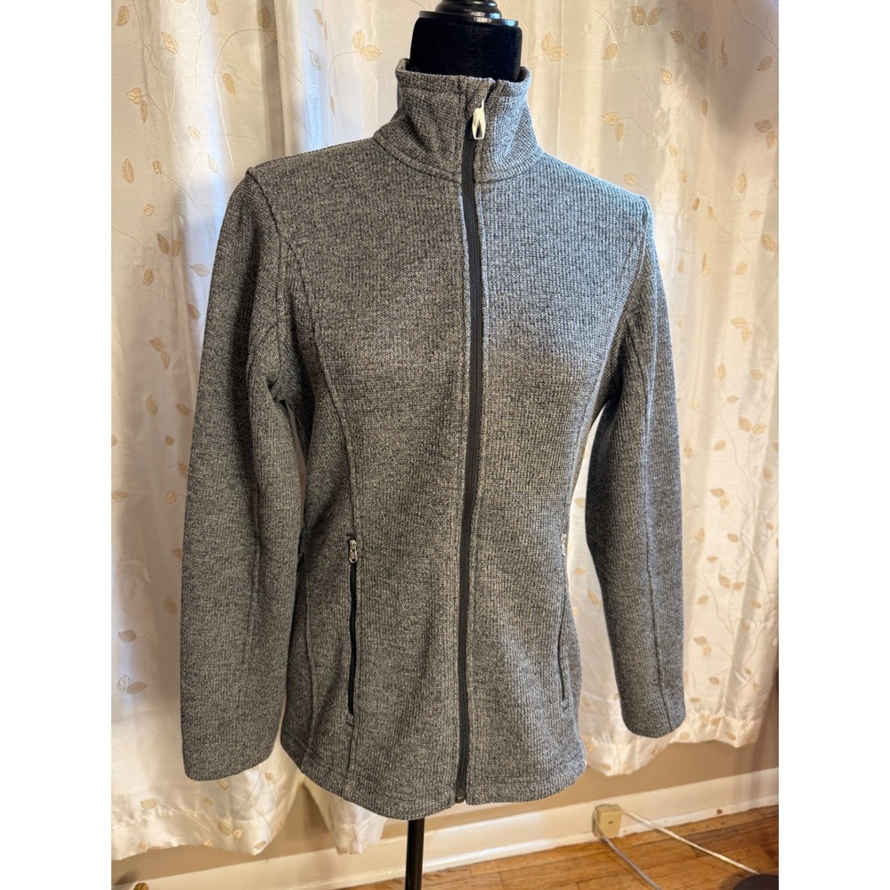 Spyder Womens Grey Full Zip Sweater Fleece Jacket Size M 1045348